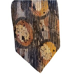 Stefano Melano Men's Necktie Abstract  100% Silk Made In Italy  L 60" W4" Approx